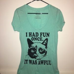 “I had fun once. It was awful” Grumpy Cat T-shirt